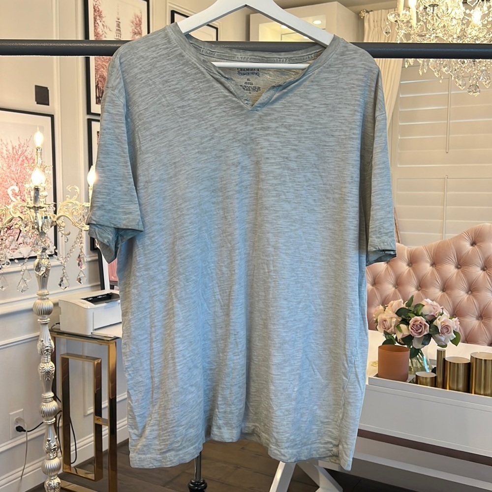 Daniel Cremieux Light Gray Short Sleeve V-Neck Tee